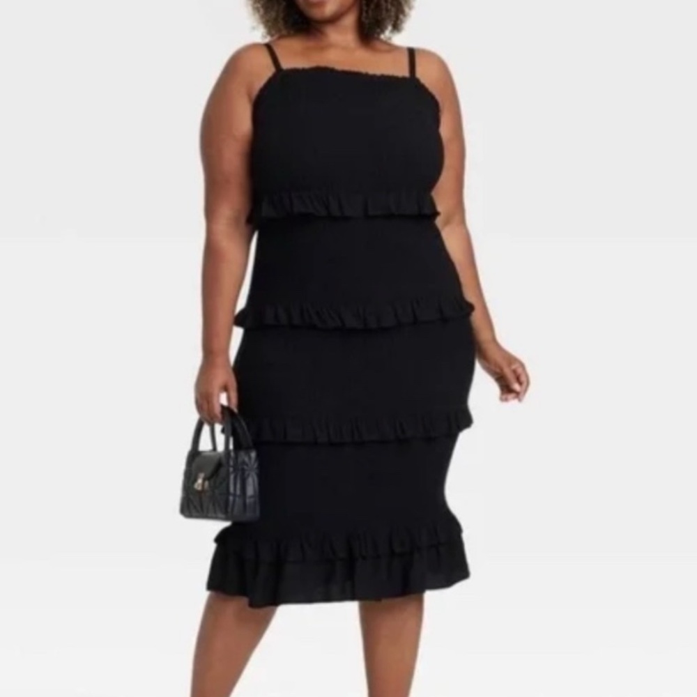 Ava & Viv Black Smocked Sundress